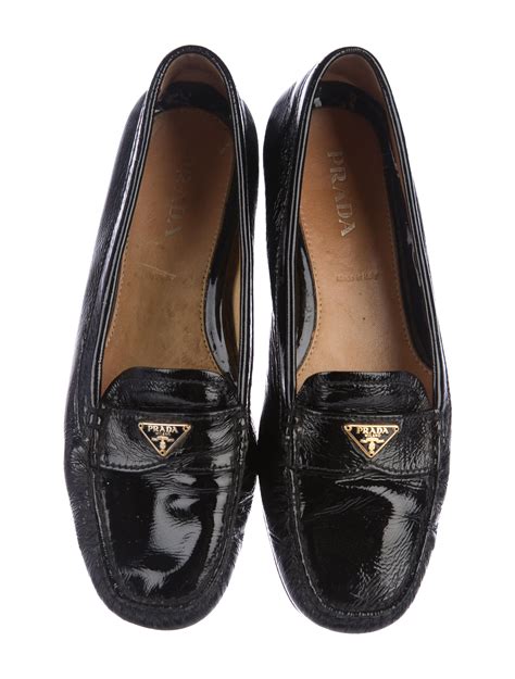 prada spazzolato shoes|prada patent leather loafers women's.